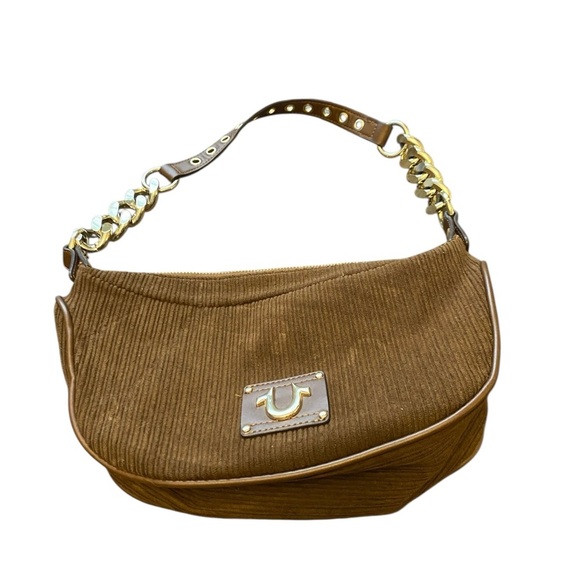 True Religion Handbags - Y2K True Religion  brown Corduroy Chain purse